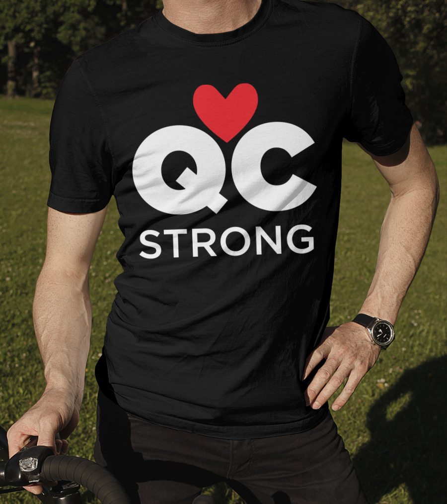 QC Strong Quad City Strong Heart T-Shirt