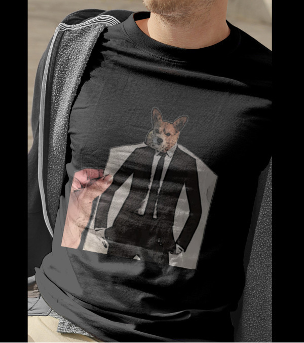 Dapper Decklyn Canine In Classic Suit T-Shirt