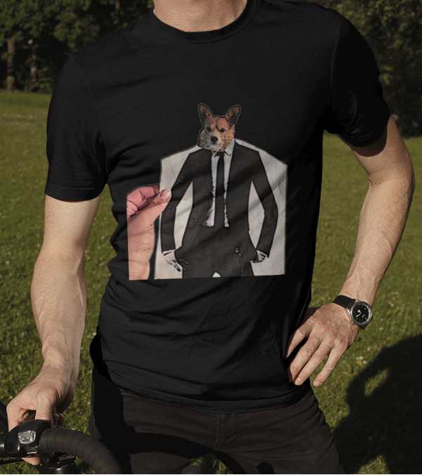 Dapper Decklyn Canine In Classic Suit T-Shirt