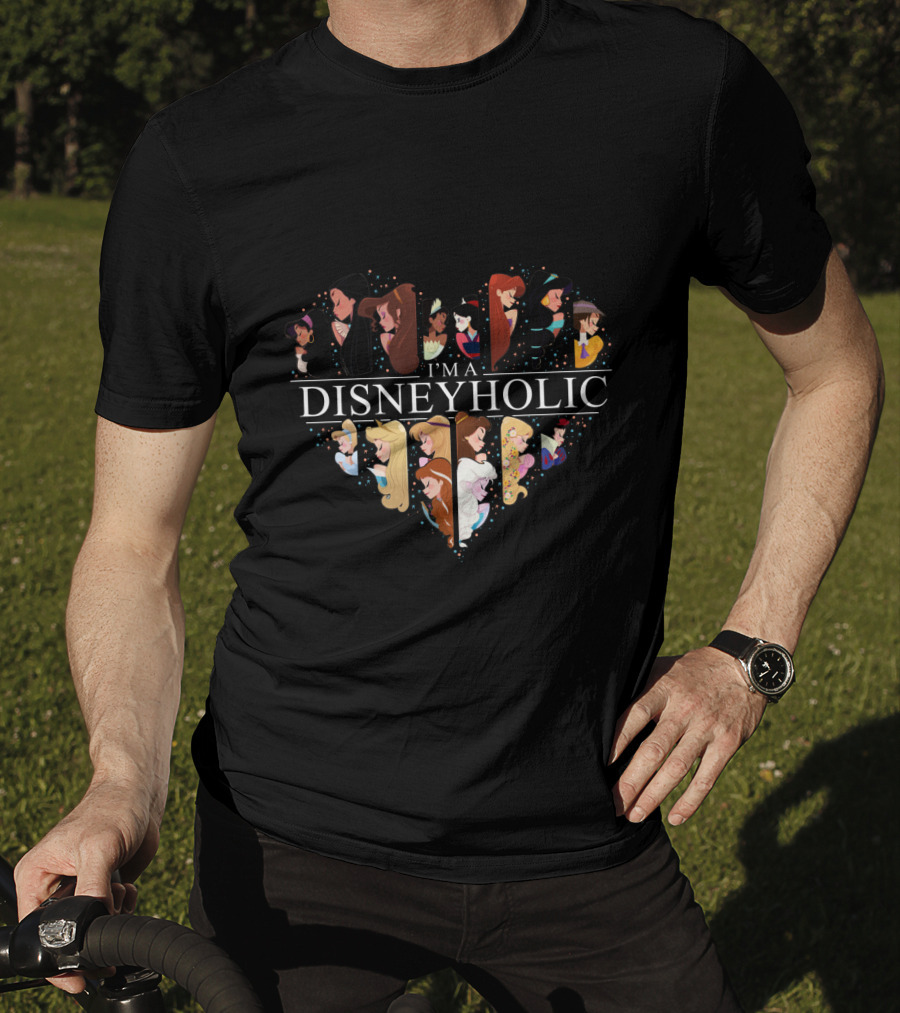 I'm A Disneyholic Heart Featuring Iconic Disney Princesses T-Shirt