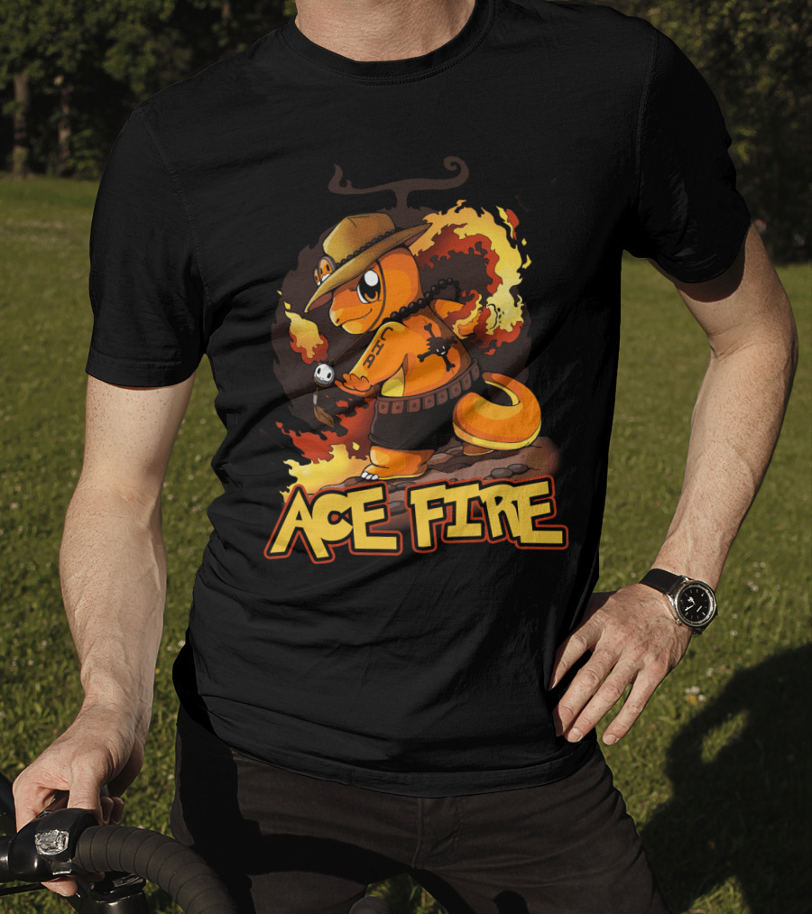 Ace Fire Charmander One Piece Crossover T-Shirt