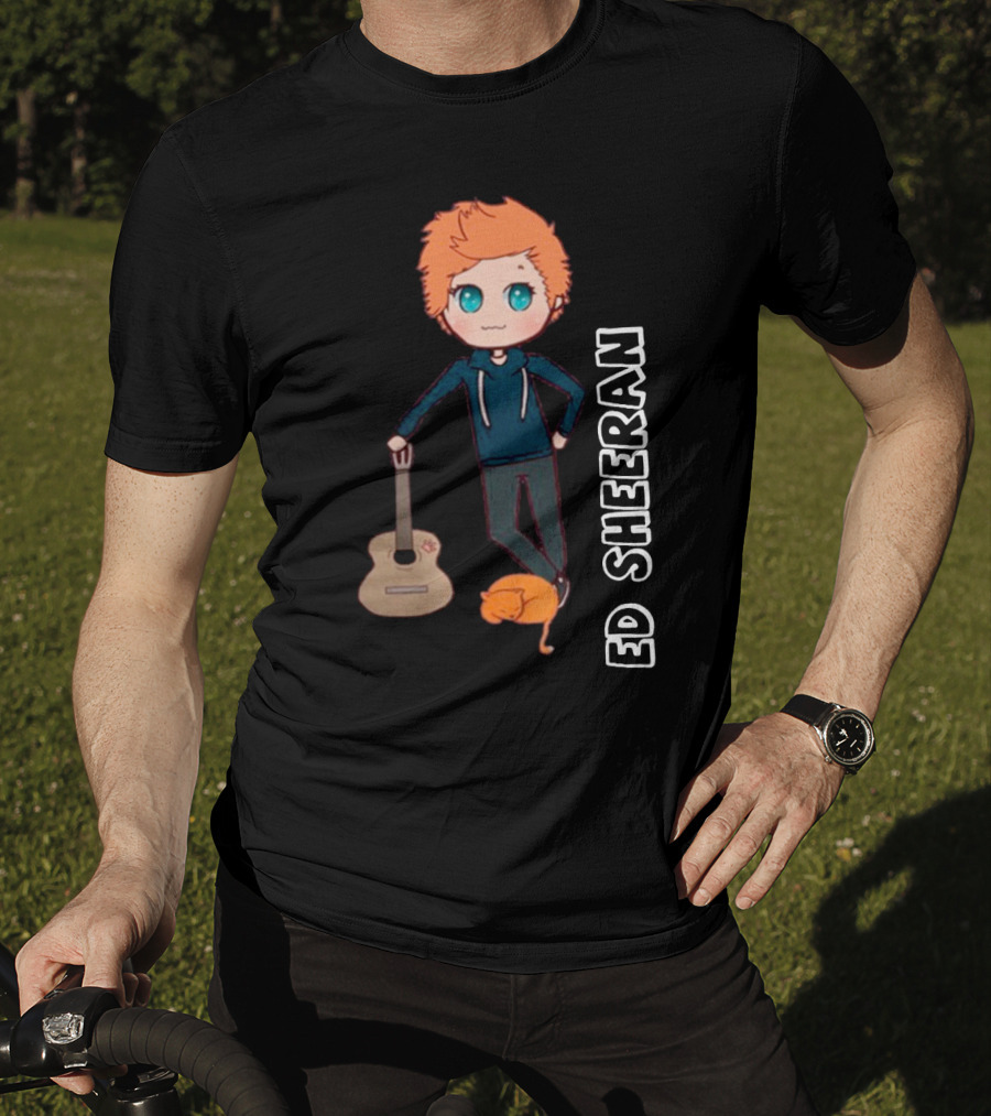 Ed Sheeran Cute Cat Guitar T-Shirt