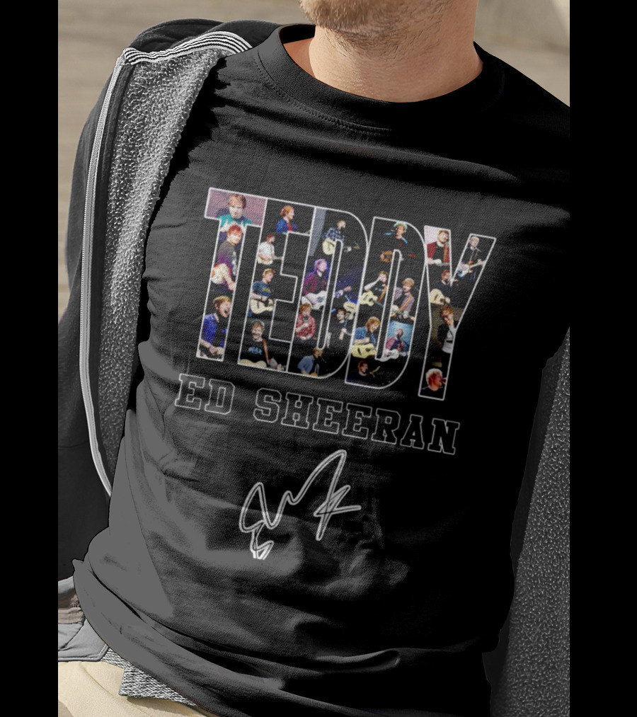 Teddy Ed Sheeran Signature Collage T-Shirt
