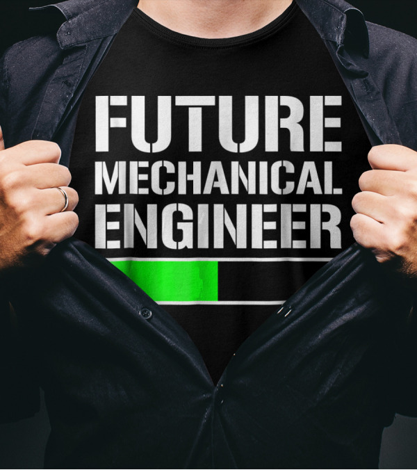 Future Mechanical Engineer Loading Green Progress Bar T-Shirt