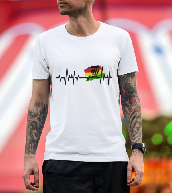 Premium T-Shirt: Heartbeat Djembe Reggae Drum Rhythm T-Shirt Heartbeat Djembe Reggae Drum Rhythm T-Shirt