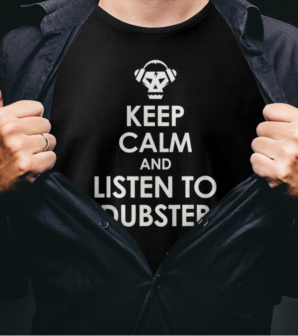 Keep Calm And Listen To Dubstep With Headphones And Geometric Lion T-Shirt