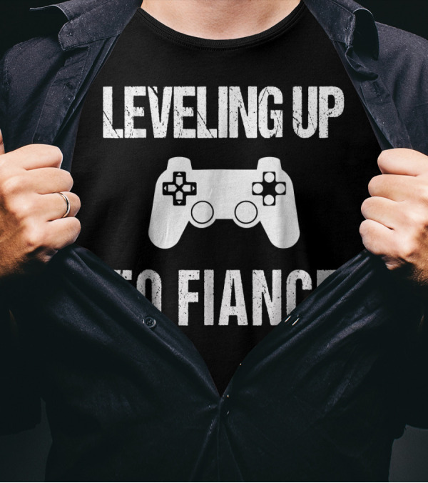 Leveling Up To Fiance Video Game Controller T-Shirt