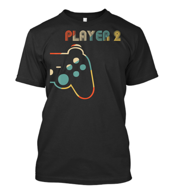 Matching Gamer Couple Player 2 Controller T-Shirt