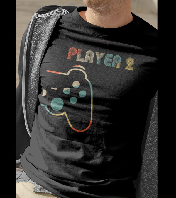 Matching Gamer Couple Player 2 Controller T-Shirt