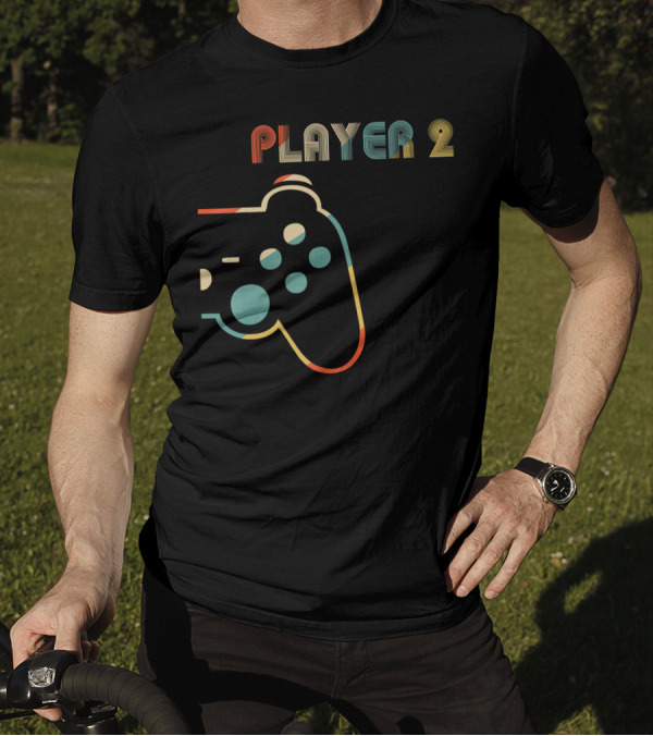 Matching Gamer Couple Player 2 Controller T-Shirt