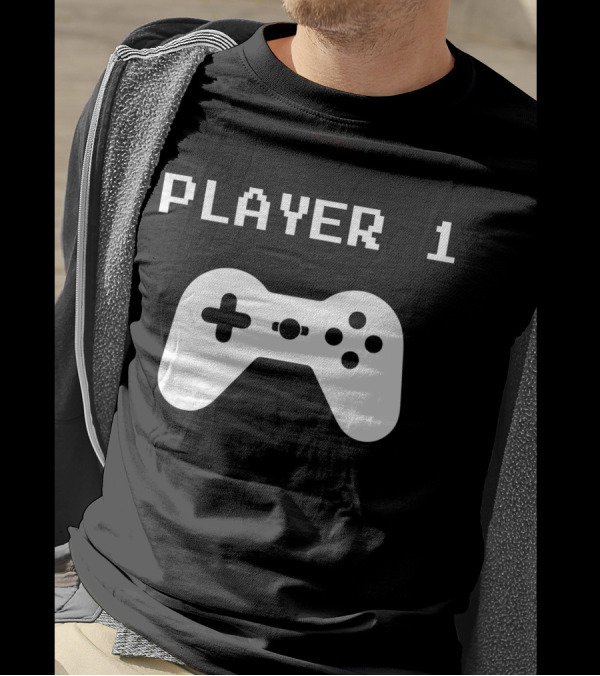Player 1 Matching Player 1 Player Game Controller T-Shirt