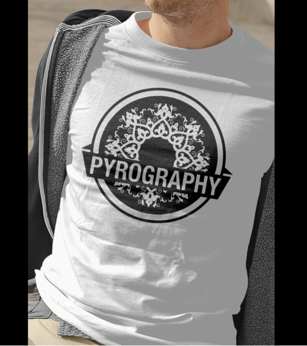Pyrography Leather Burning Art Pattern Decorative T-Shirt
