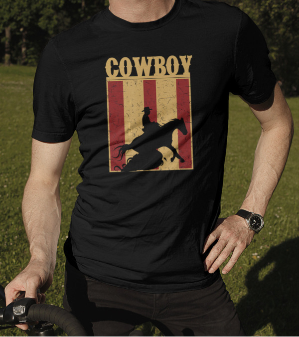 Cowboy Reining Horse Sliding Stop T-Shirt