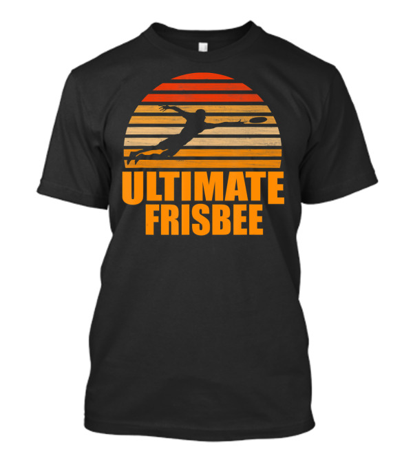 Ultimate Frisbee Retro Sunset Player T-Shirt