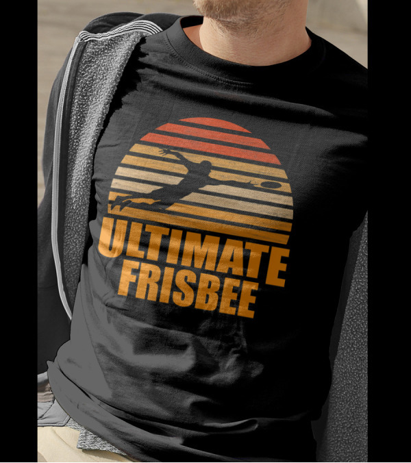 Ultimate Frisbee Retro Sunset Player T-Shirt