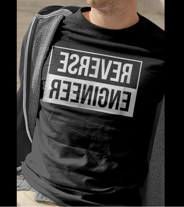 Reverse Engineer Reverse Text Optical Illusion T-Shirt