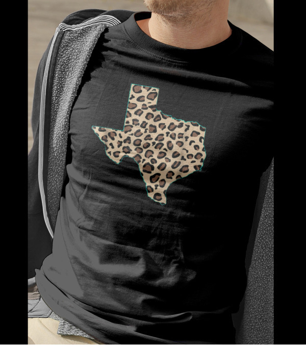 Texas Leopard Print Pretty Rustic Fashion T-Shirt