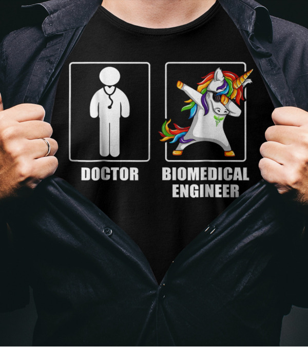 Doctor Biomedical Engineer Unicorn Dabbing T-Shirt