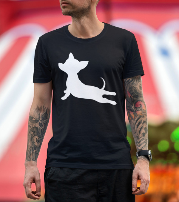 Premium T-Shirt: CHIWEENIE YOGA FITNESS Chihuahua Dachs T-Shirt CHIWEENIE YOGA FITNESS Chihuahua Dachs T-Shirt