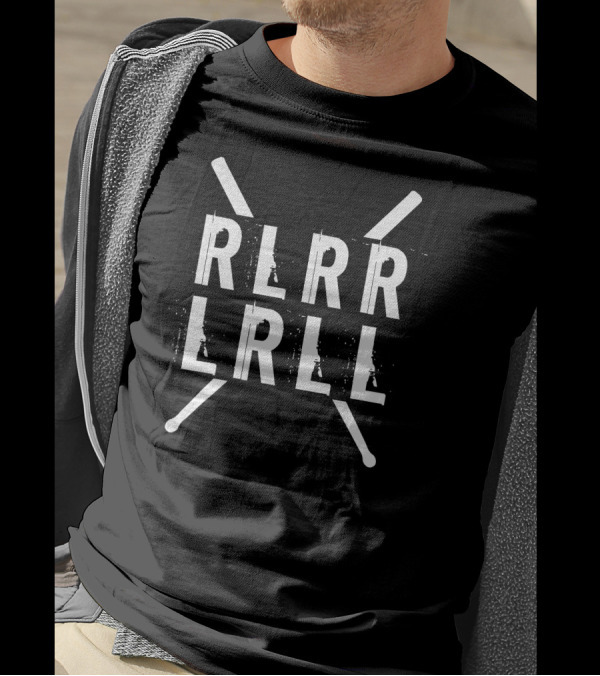 RLRR LRLL Dark Paradiddle With Drum Sticks T-Shirt