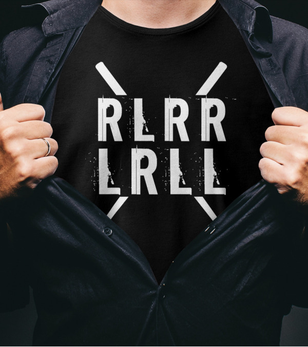 RLRR LRLL Dark Paradiddle With Drum Sticks T-Shirt