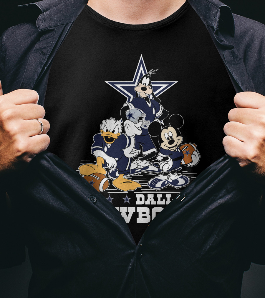 Dallas Cowboys Disney Characters Football Team T-Shirt