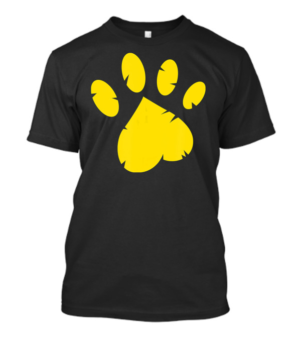 Animal Rescue Red Shirt With Gold Paw Prints T-Shirt