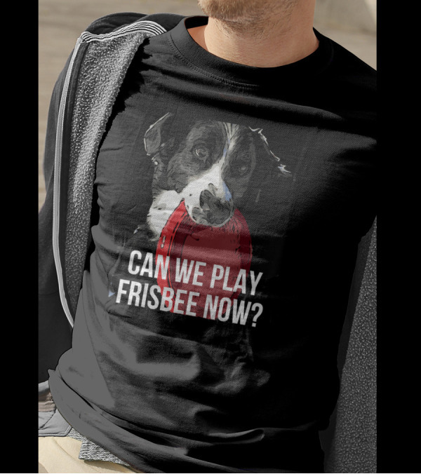 Australian Shepherd Can We Play Frisbee Now? T-Shirt