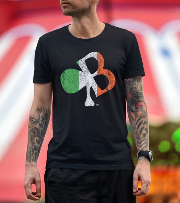 Premium T-Shirt: Boston Irish Shamrock Clover Tricolor T-Shirt Boston Irish Shamrock Clover Tricolor T-Shirt