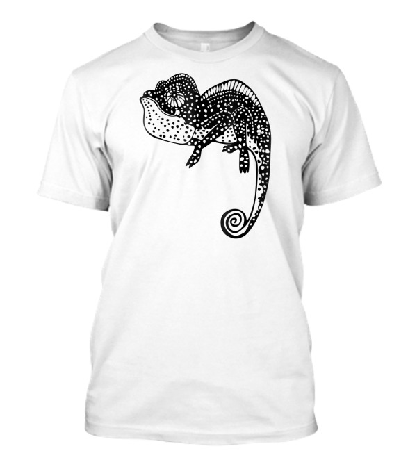 Chameleon Lizard Reptile Iguana Black T-Shirt