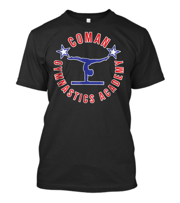 Coman Gymnastics Academy CGA1 Stars Logo Handstand Pose T-Shirt