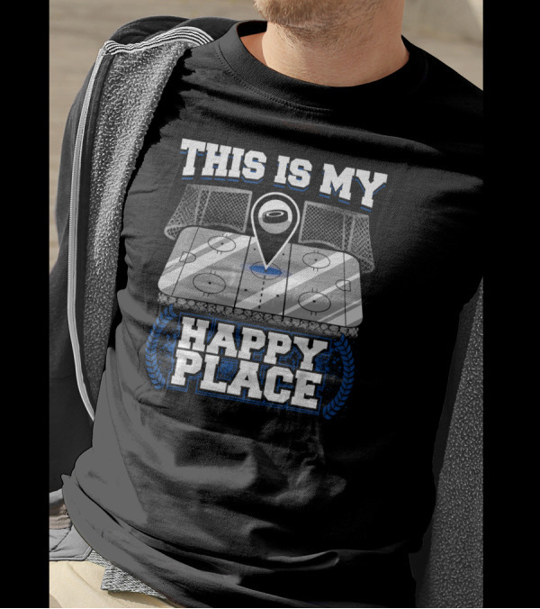 This Is My Happy Place Hockey Player Tees Ice Rink T-Shirt