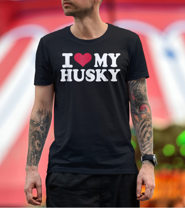 Premium T-Shirt: I Heart My Husky T-Shirt I Heart My Husky T-Shirt