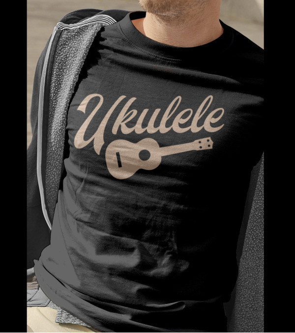 Ukulele Player Hazel Retro Handwrit T-Shirt