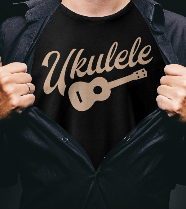 Ukulele Player Hazel Retro Handwrit T-Shirt