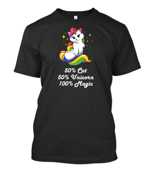 50% Cat 50% Unicorn 100% Magic Caticorn Unic T-Shirt