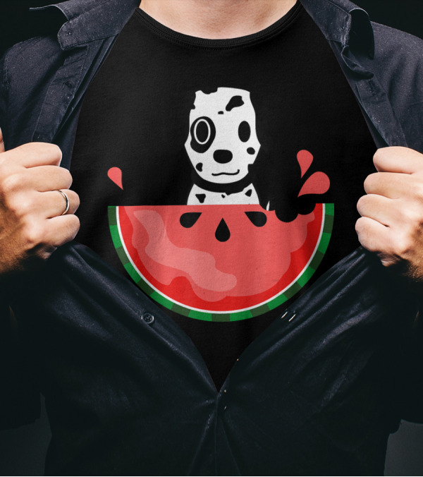 Dalmatian Puppy In Watermelon Summer Slice T-Shirt