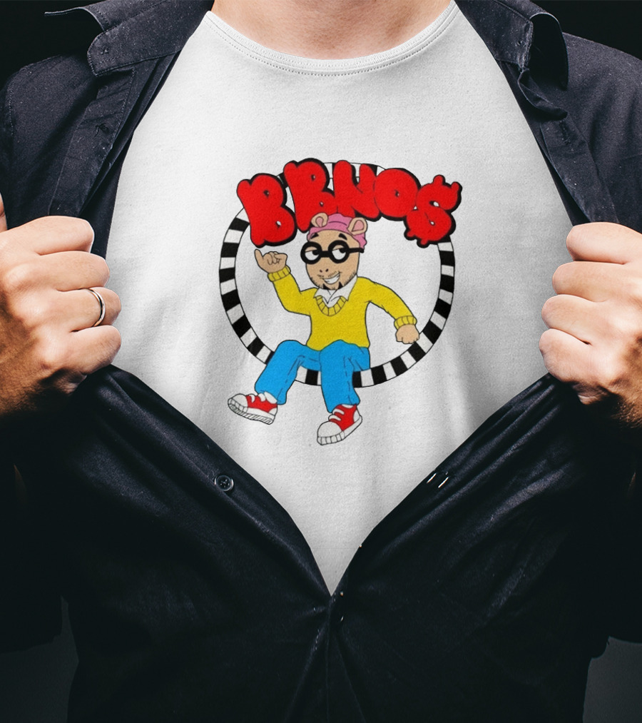 BBNO$ Arthur Style Character With Red Sneakers And Yellow T-Shirt