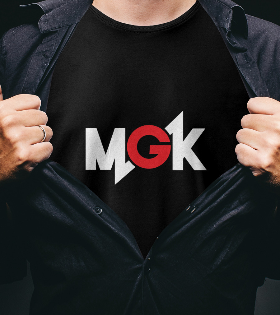 MGK Logo Bold Red Lettering With Lightning Bolt T-Shirt