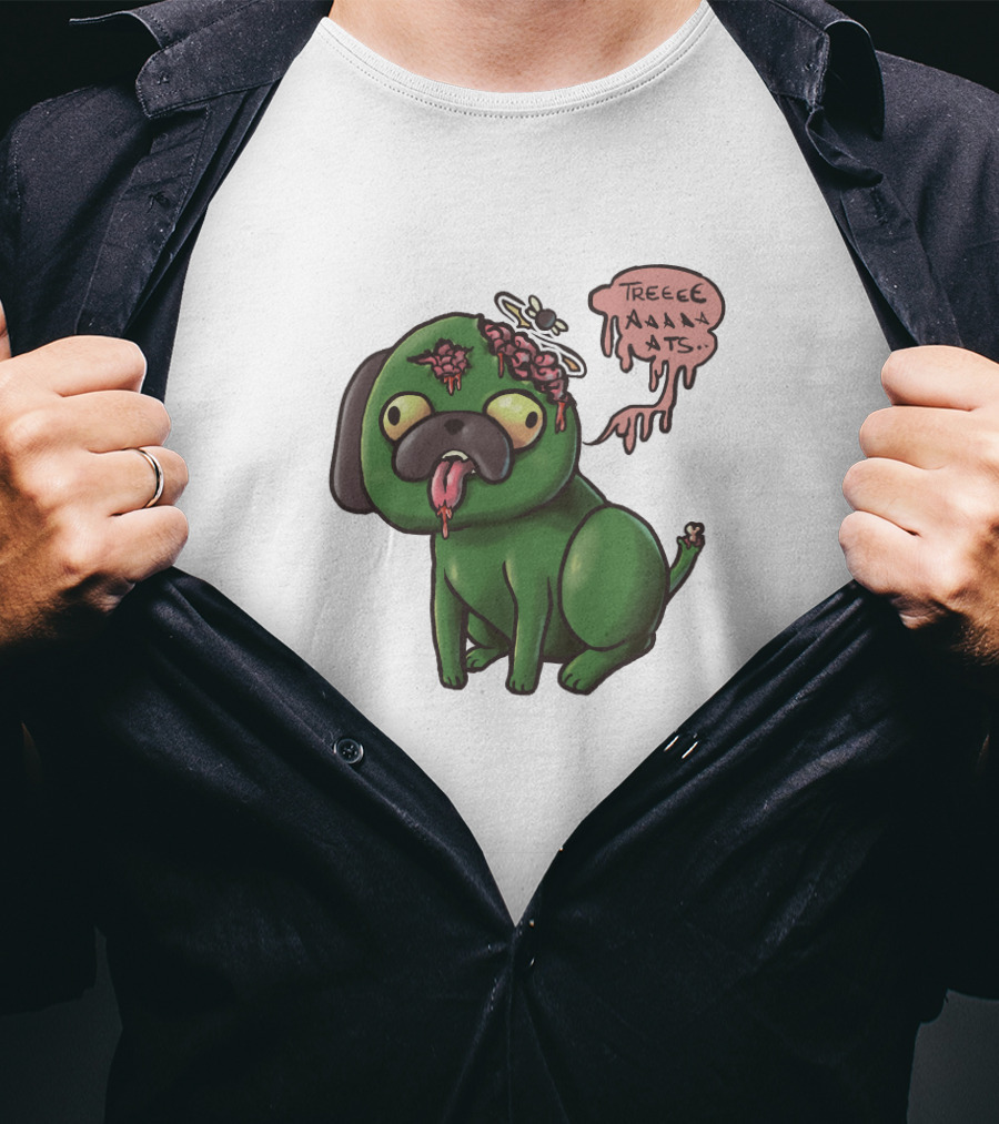 Nerdecrafter Zombie Pug TREATS T-Shirt
