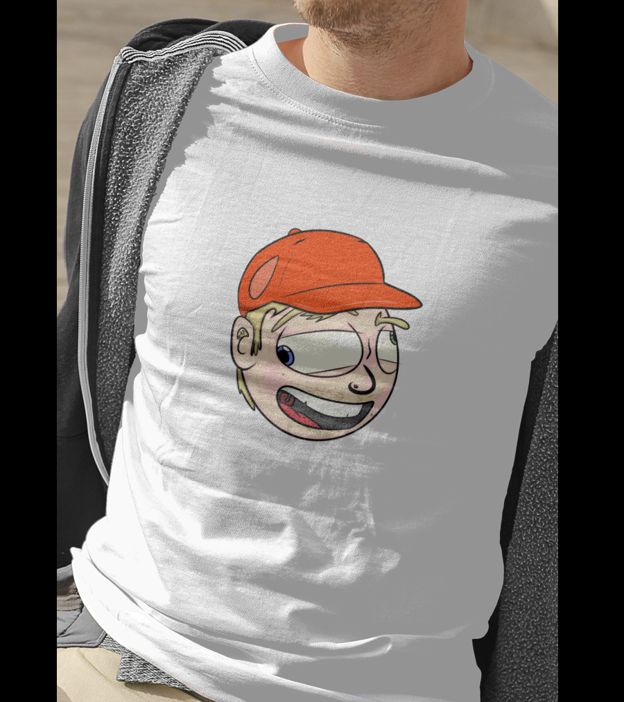 Gus Johnson Cartoon Style Red Cap Face T-Shirt
