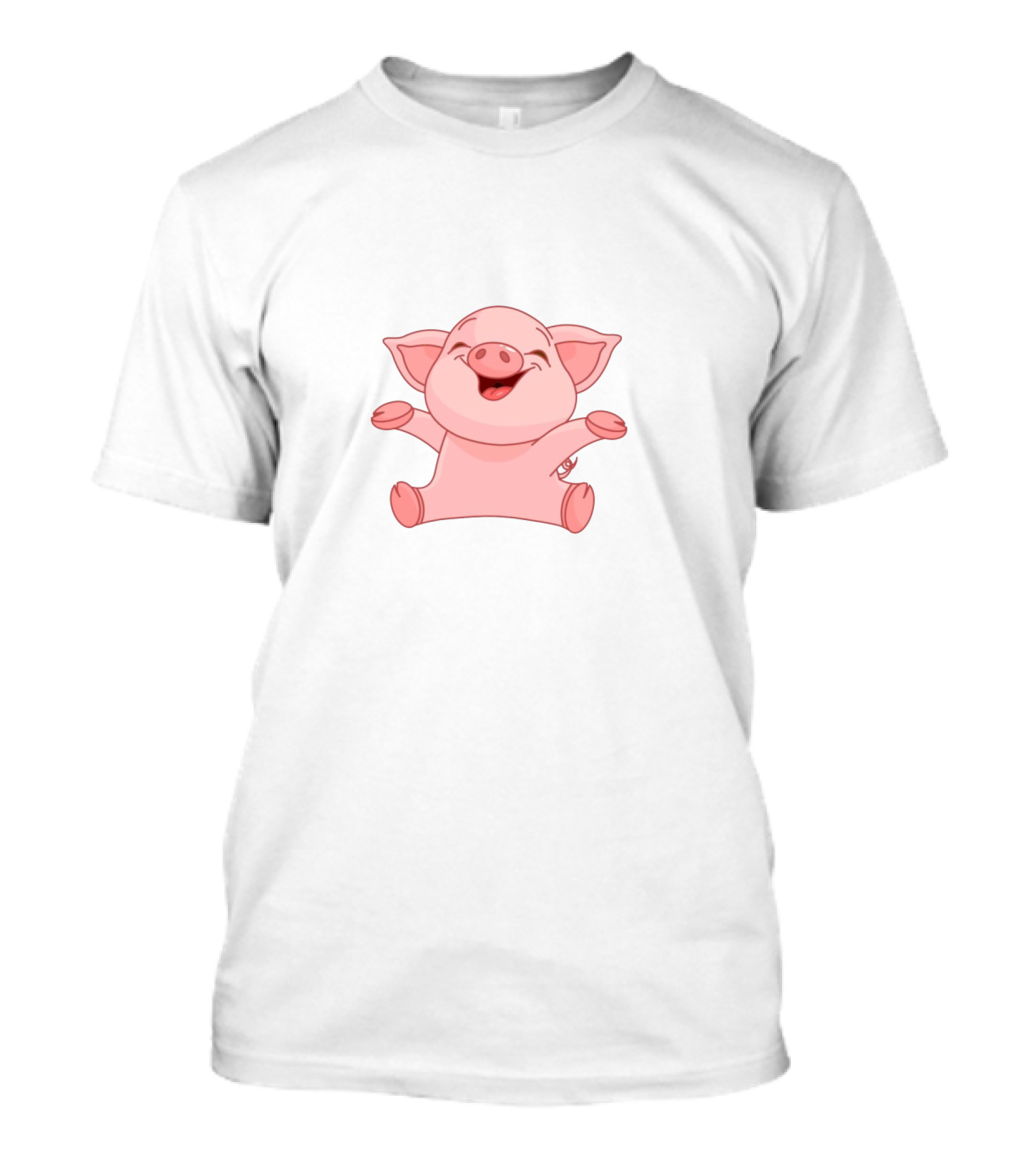 Piggy Minitoon Happy Cartoon Pig Character T-Shirt