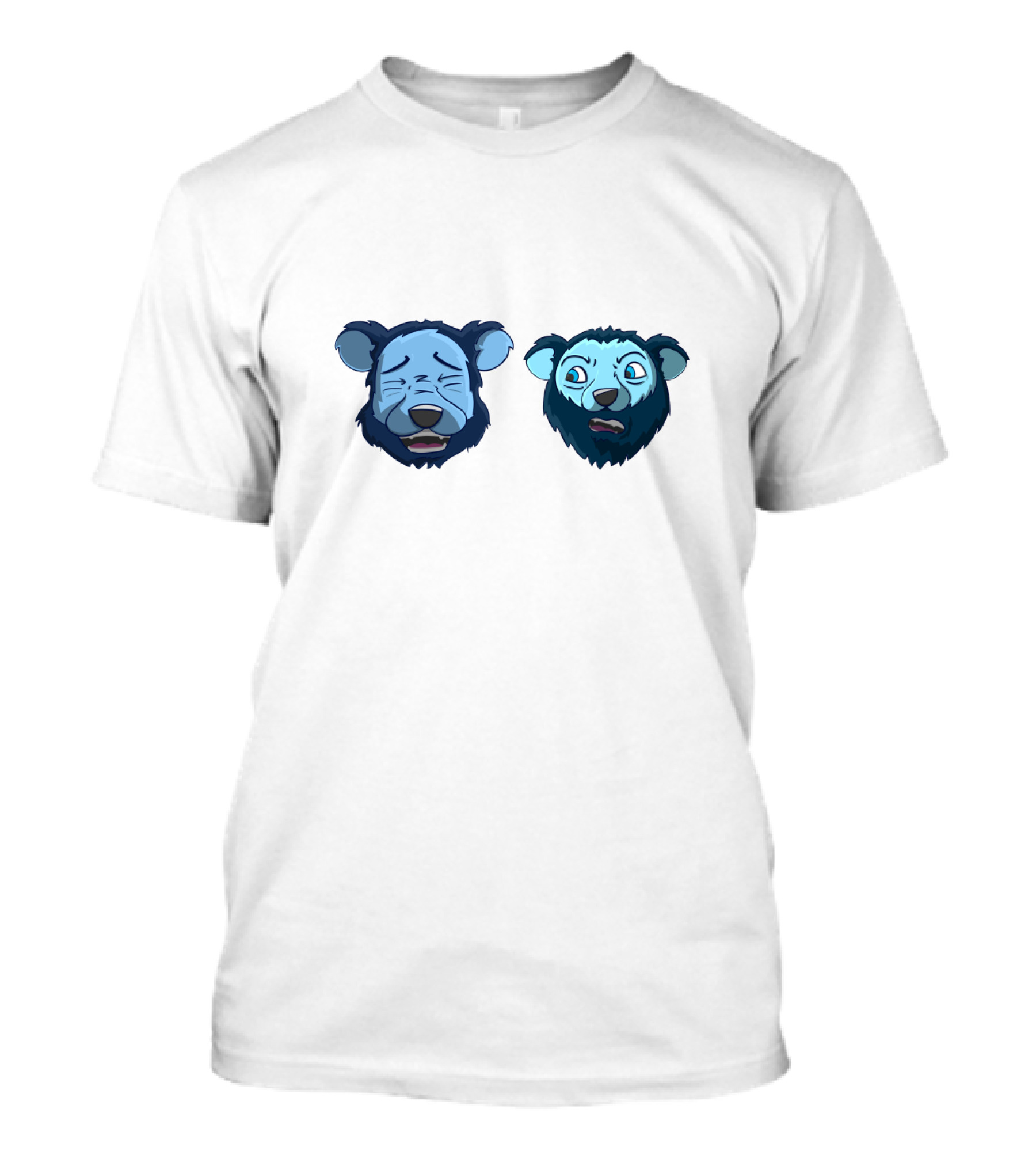 2 Bears 1 Cave Podcast Animated Bear Faces T-Shirt