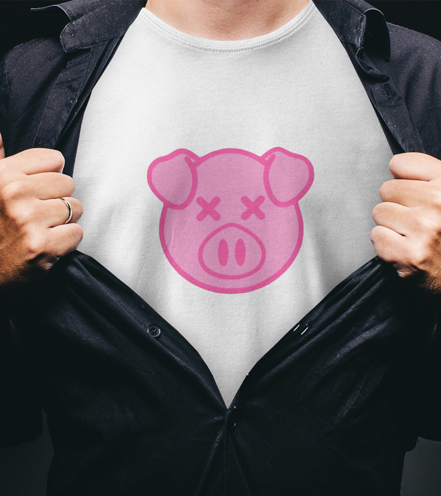 Shane Dawson Pink Pig Icon With Crossed Eyes T-Shirt