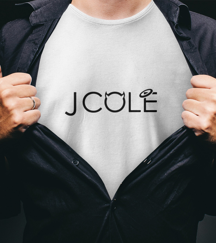 J Cole Devil Horns Halo Text T-Shirt