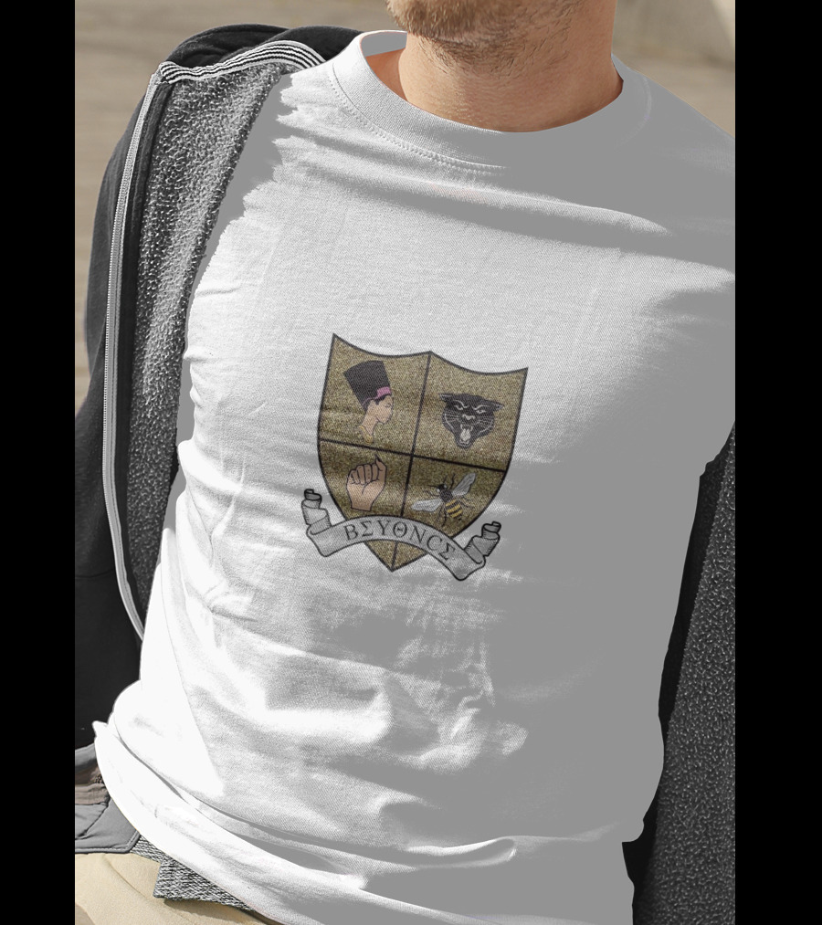 Beyonce Crest Woman Fist Panther Bee Iconic Symbols T-Shirt