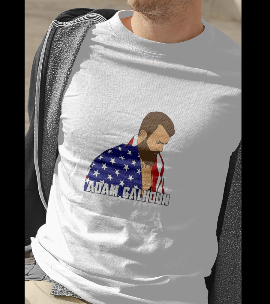 ADAM CALHOUN American Pride Flag Cloak T-Shirt