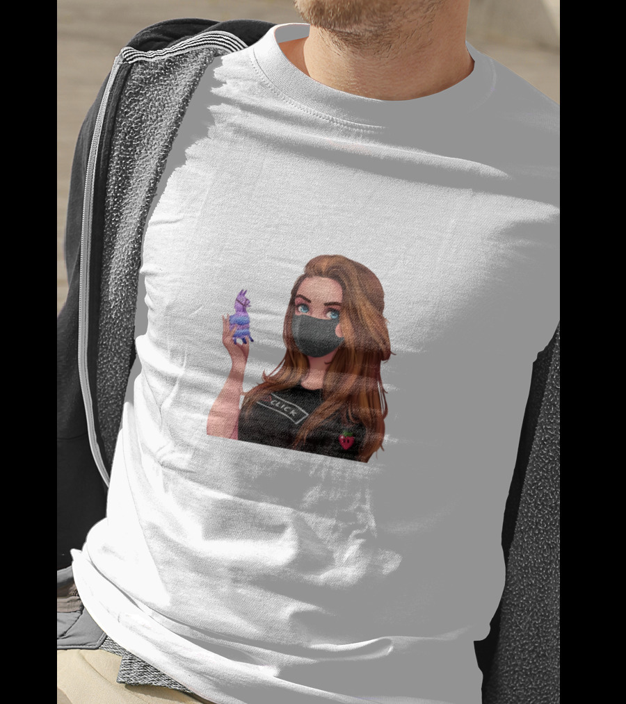 Loserfruit Click Llama Gaming Character With Mask T-Shirt