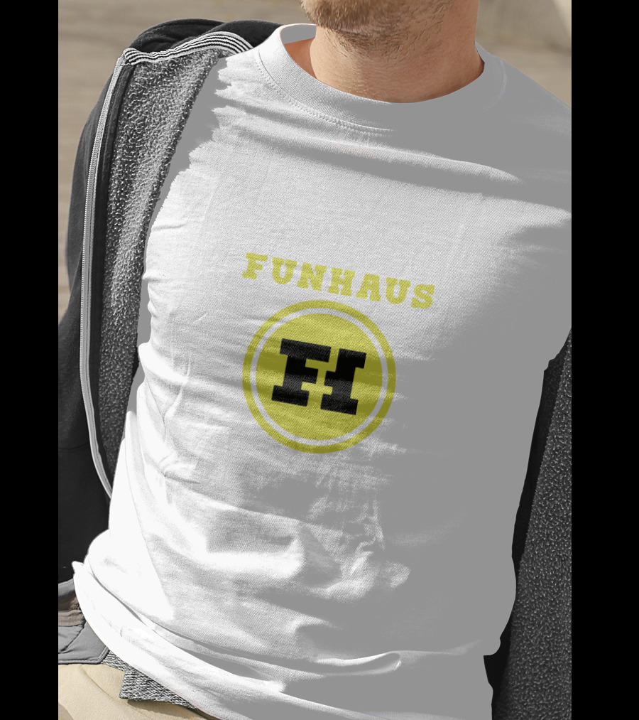 Funhaus FH Logo In Yellow Circle T-Shirt