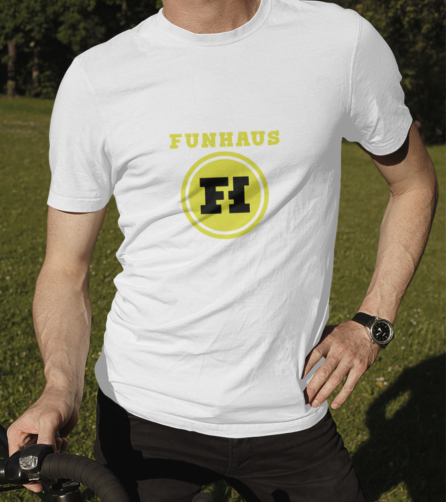Funhaus FH Logo In Yellow Circle T-Shirt